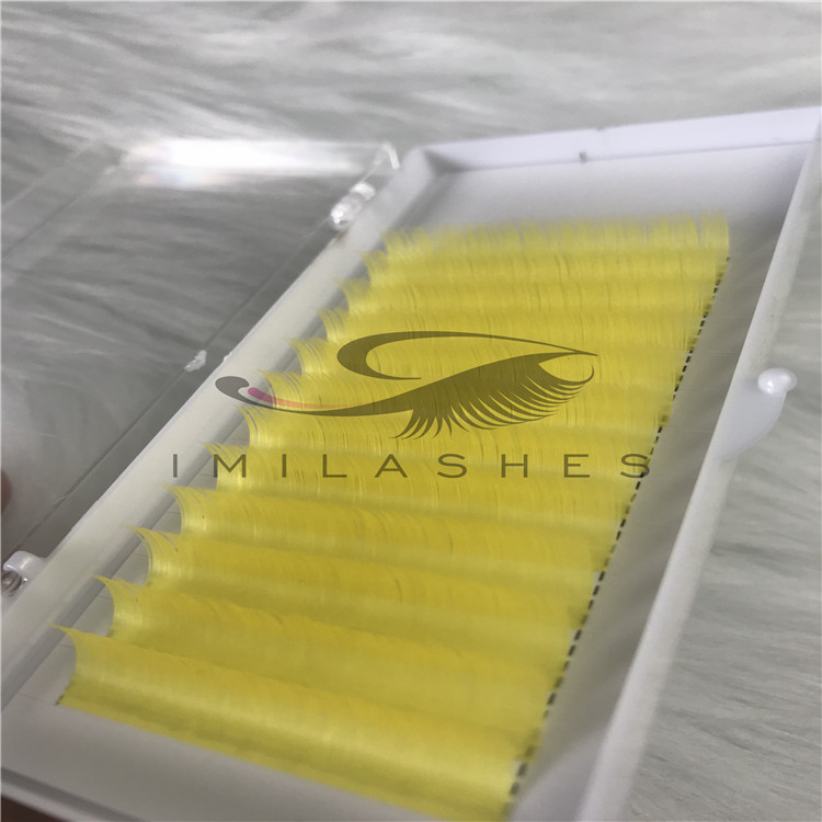 China lash extensions vendor wholesale colored flat lash extensions